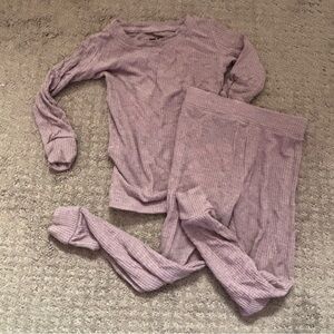 Little Sleepies 2 piece ribbed pajamas purple 12-18 months